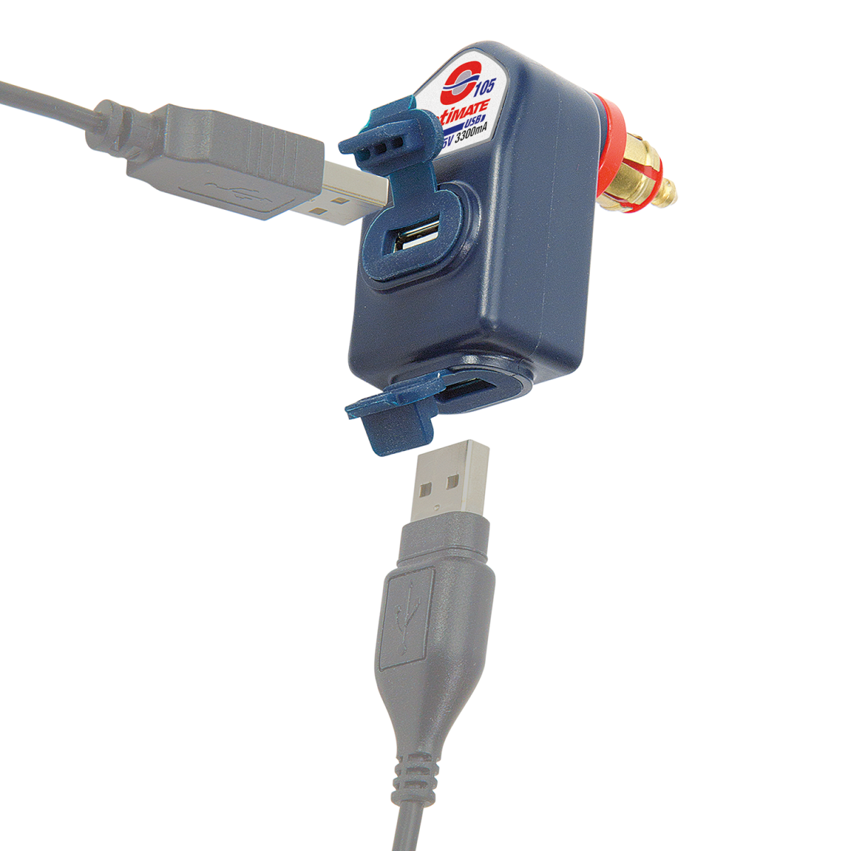 O-105 Din 90° Plug To 2Xusb-A Socket