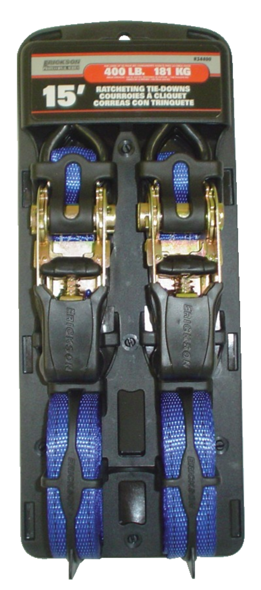 (2) 1 X15' 1200 Lb Ratcheting Tie Downs