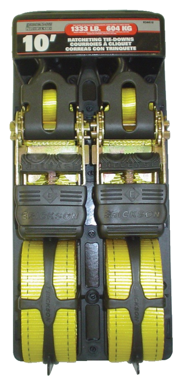 (2) 2 X10' 4000 Lb Ratcheting Tie Downs