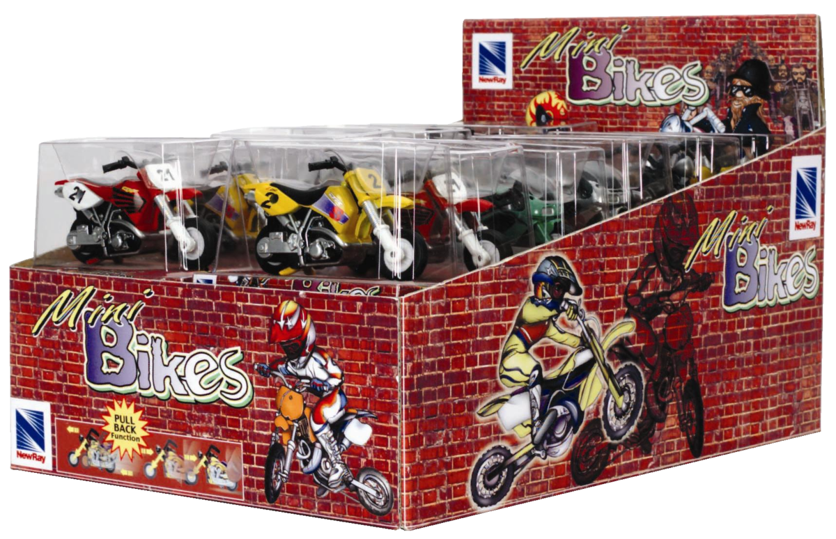 Assorted Mini Dirt Bikes Pull Back