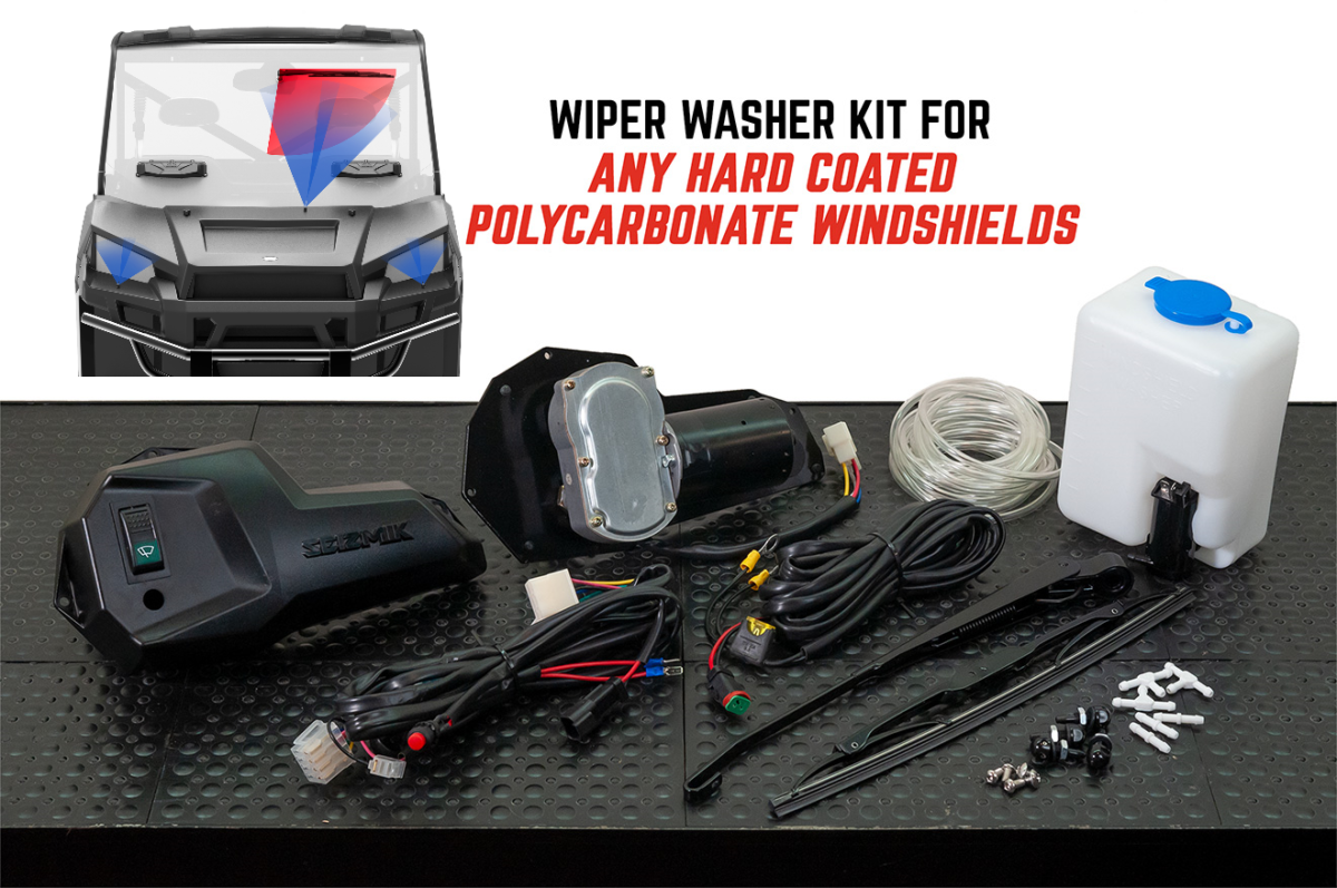 Windshield & Headlight Wiper Washer Kit