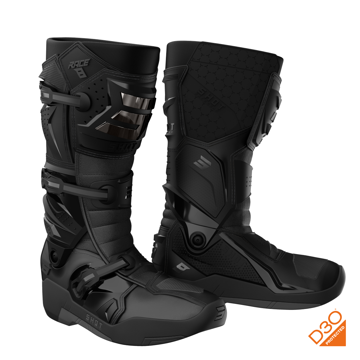 Race 8 Boot Blk Chrome 11