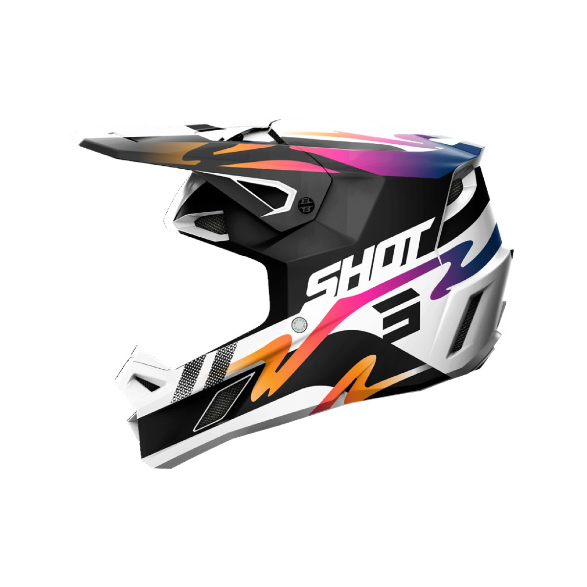 Helm Speed Wave Blk/Wht Sm