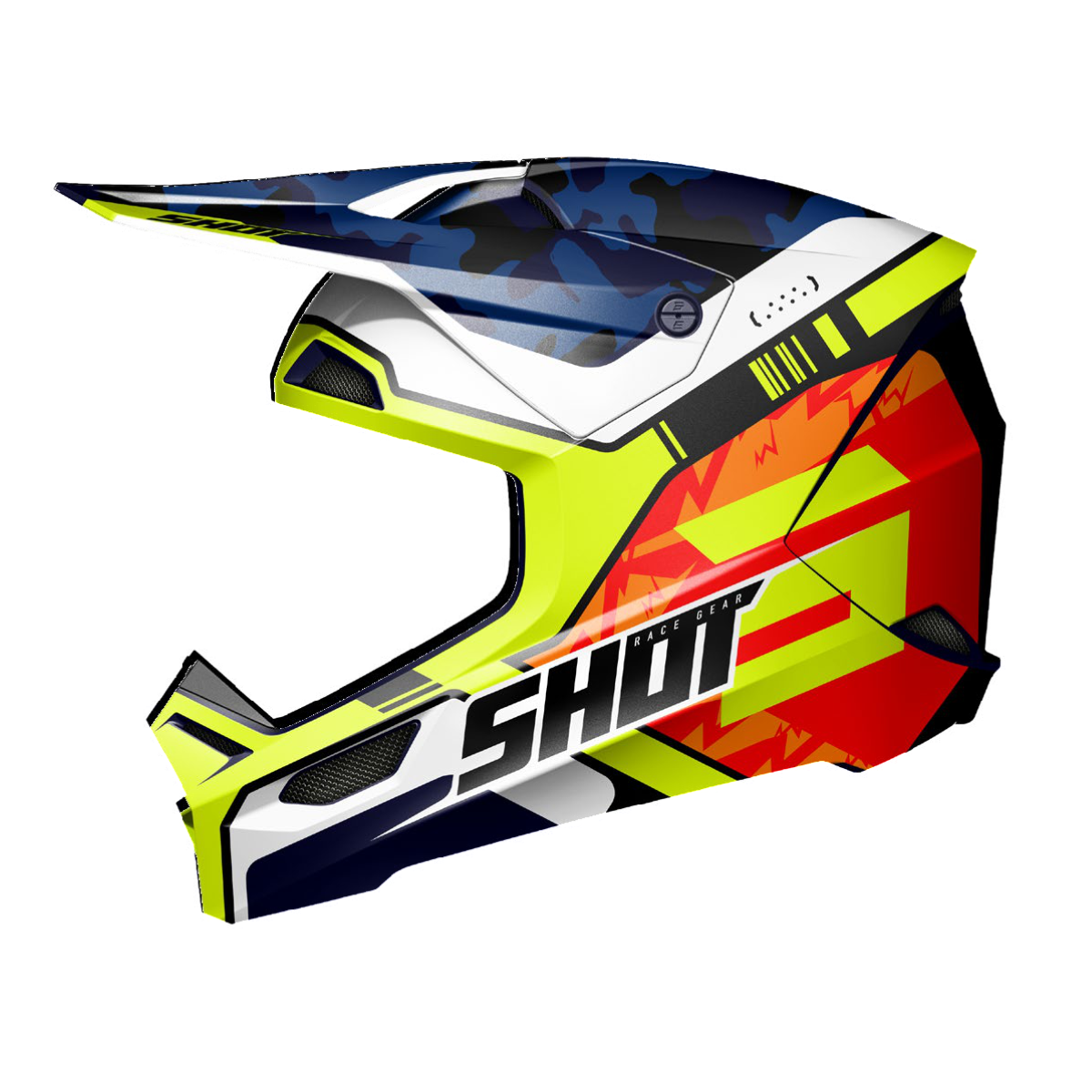 Helm Furious Flash Blue/Neon Yel Sm