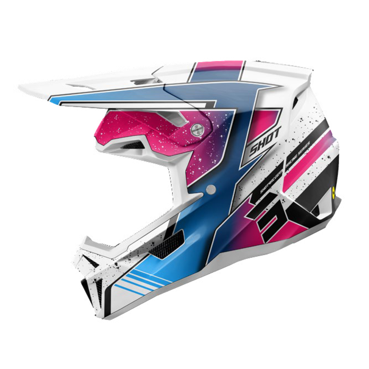 Helm Lite Racing Wht/Pink Pearly S