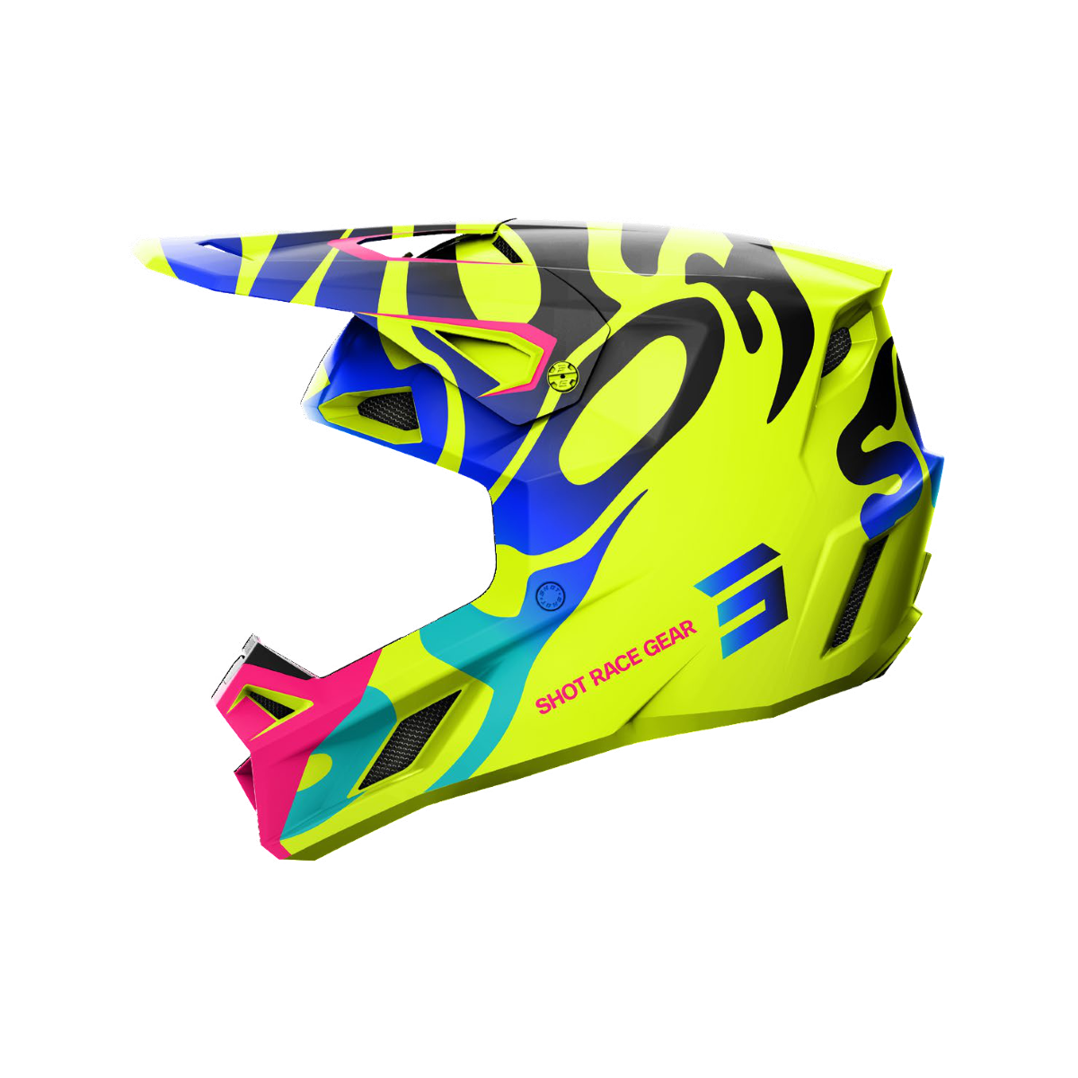 Helm Kid Ghost Neon Yel Glossy Ys