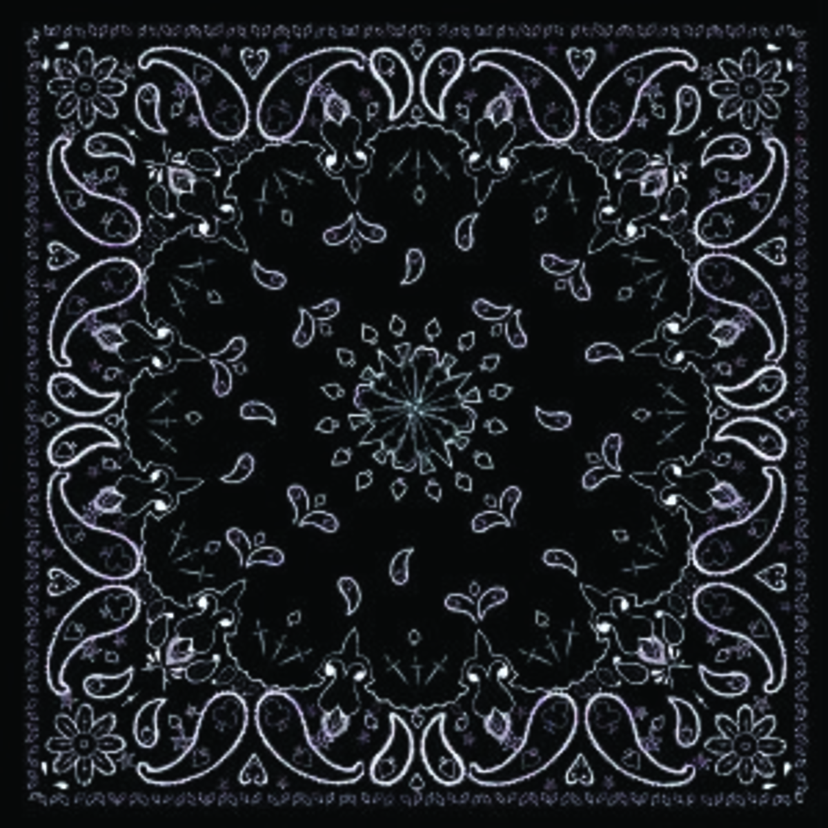 Bandanna Black Paisley