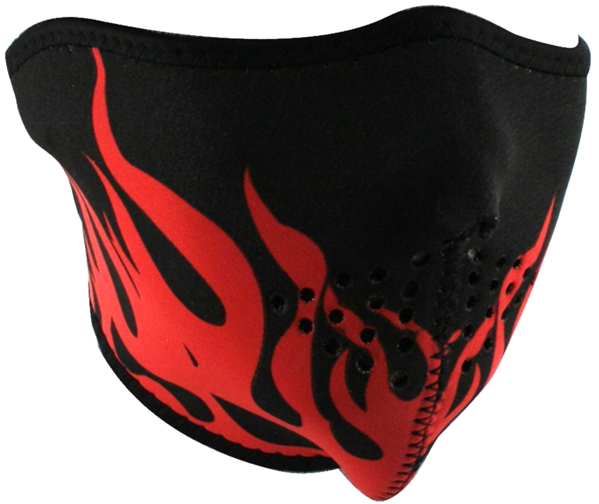 1/2 Mask Red Flames