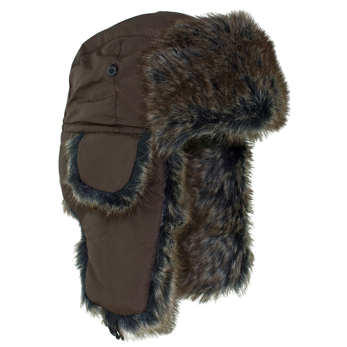 Trooper Hat W/ Brown Fur Brown
