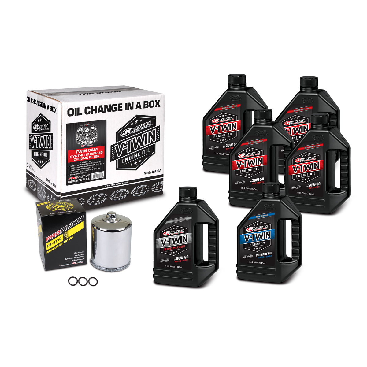 V-Twin Oil Syn Chrome Filter Tc (Kit)