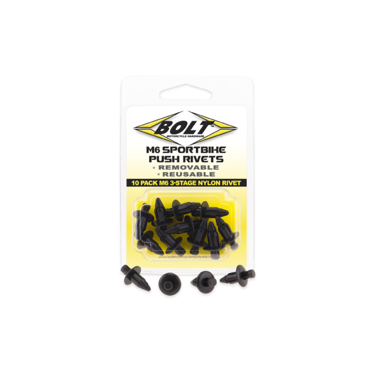 M6 Nylon Push Rivets (10)