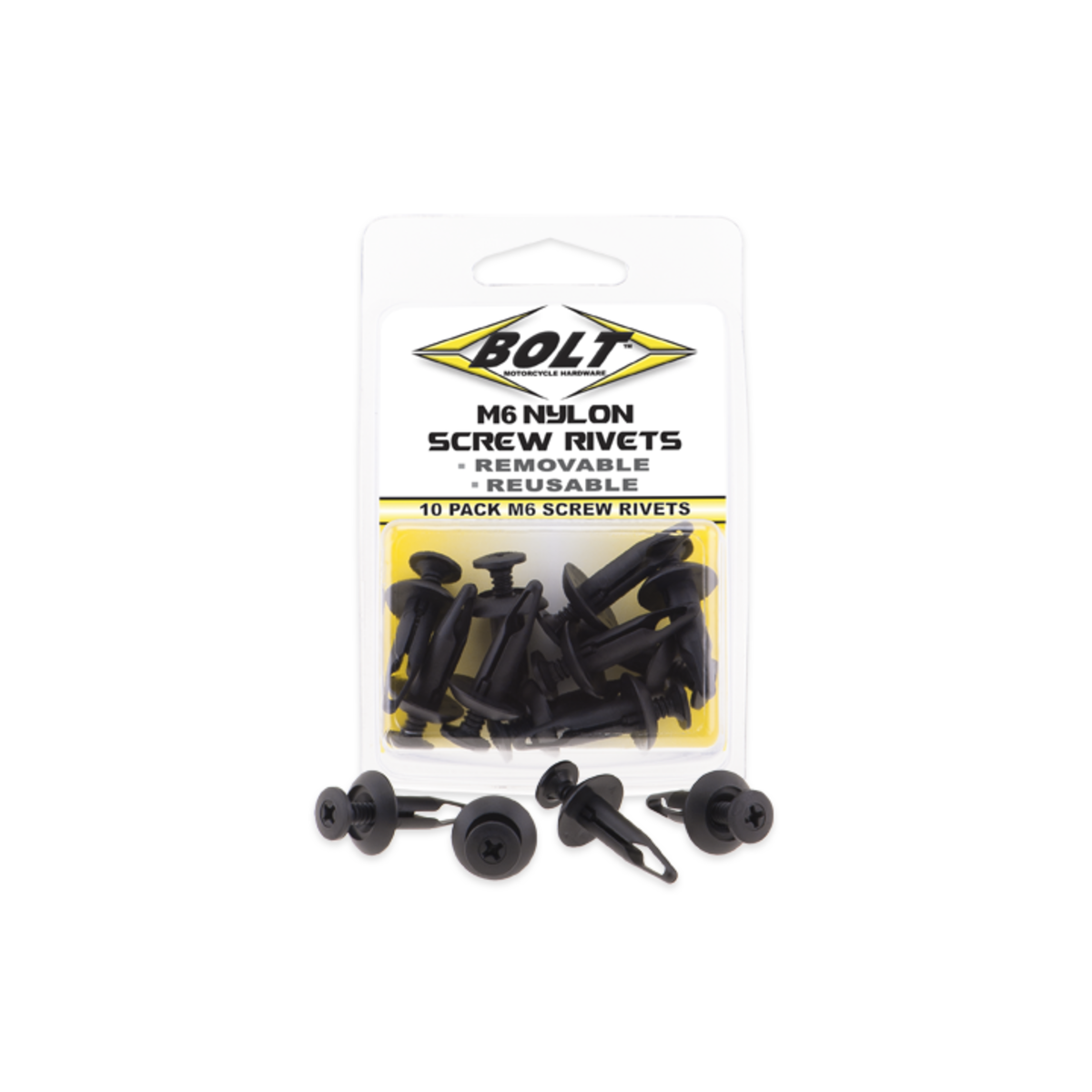 M6 Nylon Screw Rivets (10)