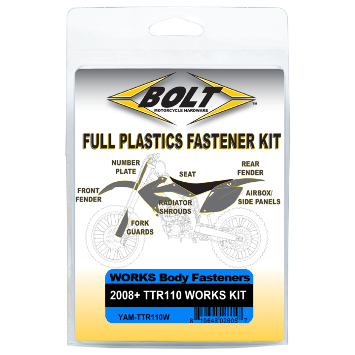 Body Work Fastener Kit Yam Ttr110