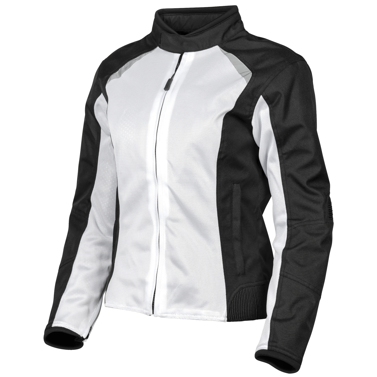 Josei Mesh Jkt Wh/Bk Wmn Med