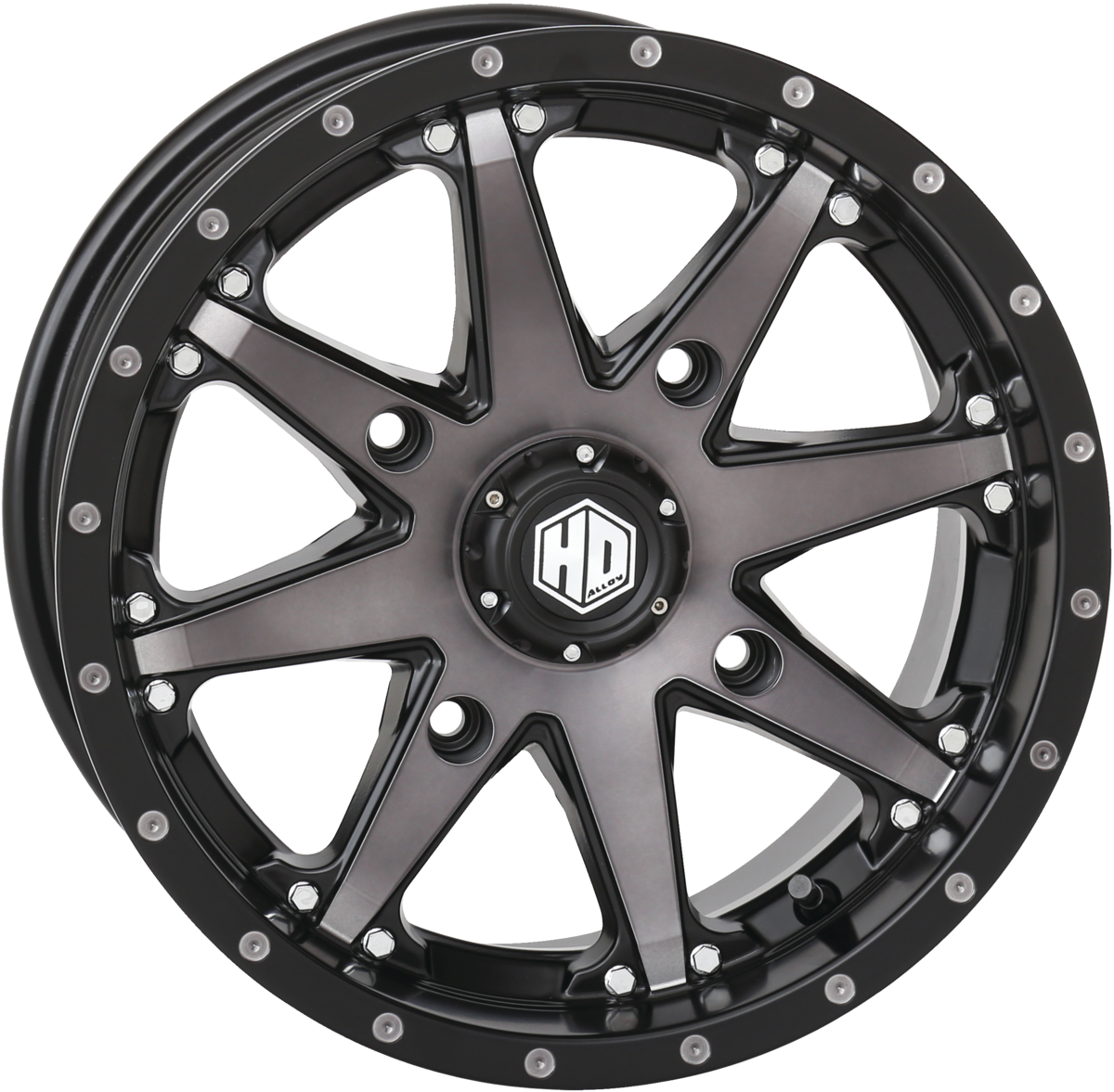 14X7 4/137 5+2 Hd10 Matte Blk/Smoke