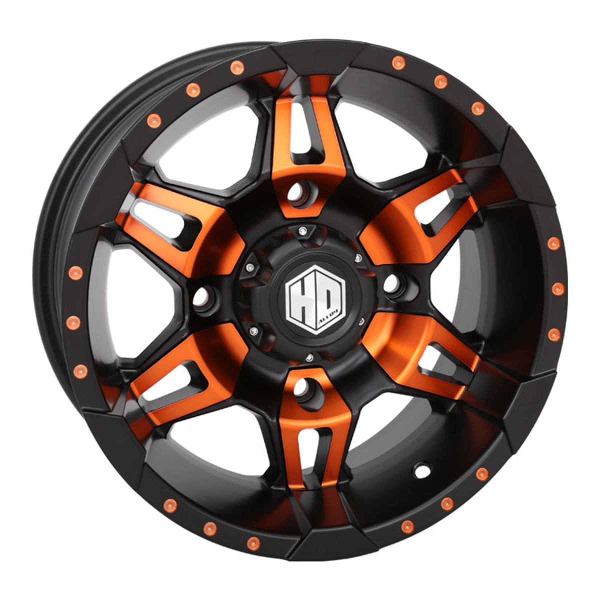 14X7 4/156 4+3 Hd7 Matte Blk/Ora