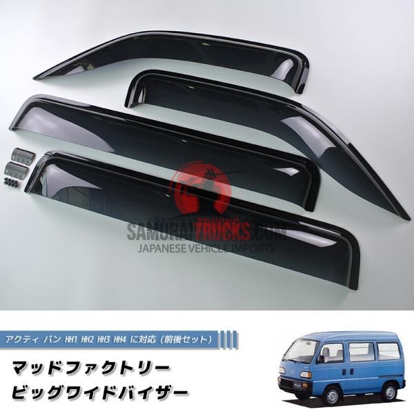 Activan Street HH1 HH2 HH3 HH4 Door Visor Wide Visor Honda Front and Rear Custom