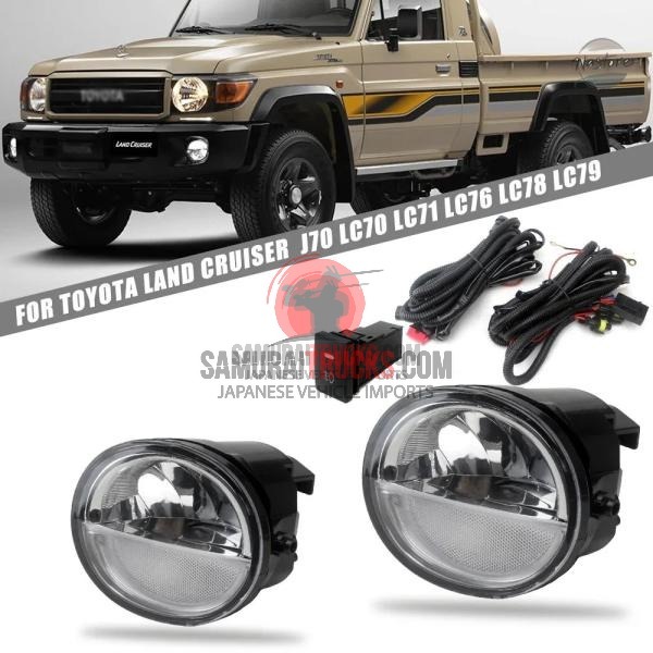 Toyota j70 fog lamp land cruiser lc70/71/76/79 front bumper custom parts parts