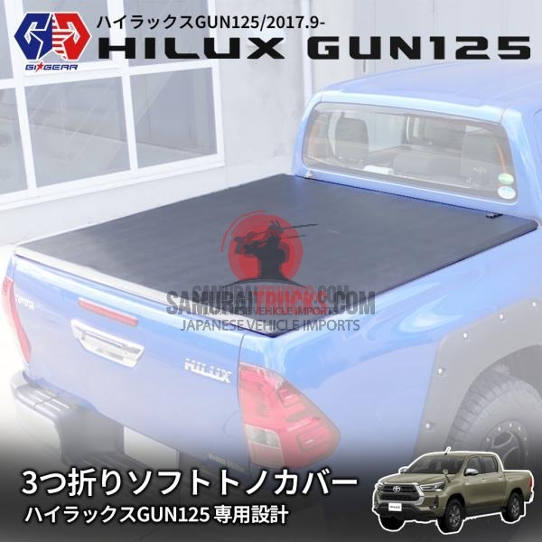 [GI GEAR] Tri-fold Soft Tonneau Cover Cargo Bed Aori HILUX GUN125 [Custom Parts