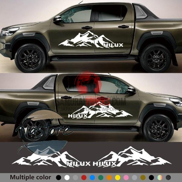 Toyota mountain car sticker Hilux Revo body side door graphics sports styling