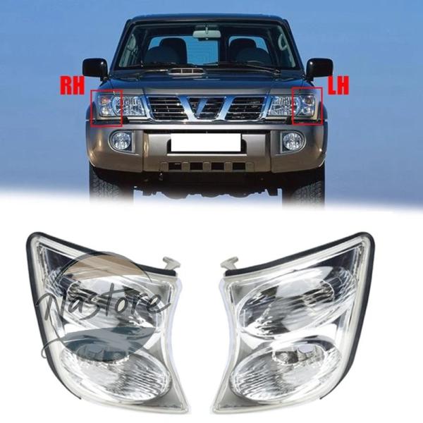 y60 nissan headlight turn signal front head light patrol car bumper light y61